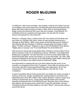 ROGER Mcguinn