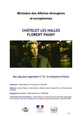 Châtelet Les Halles Florent Pagny