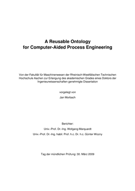 A Reusable Ontology for Computer-Aided Process Engineering