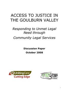 Access to Justice in the Goulburn Valley