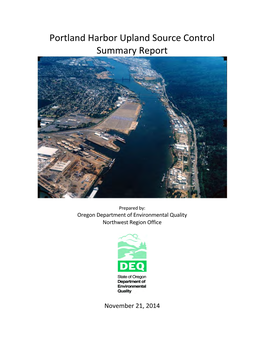 Portland Harbor Upland Source Control Summary Report