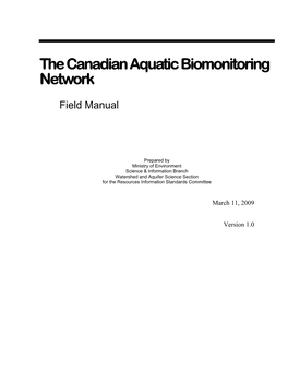 The Canadian Aquatic Biomonitoring Network
