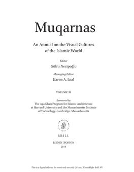 An Annual on the Visual Cultures of the Islamic World