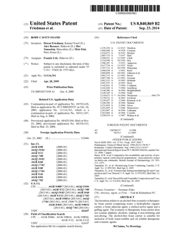 (12) United States Patent (10) Patent No.: US 8,840,869 B2 Friedman Et Al