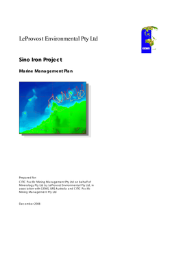 Marine Management Plan