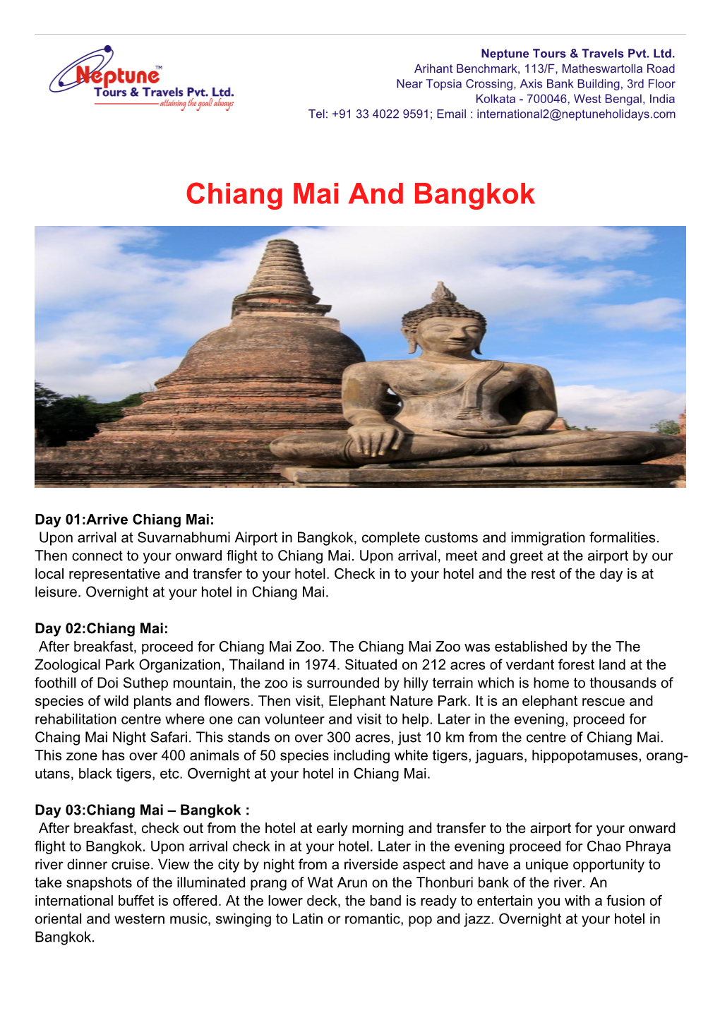 Chiang Mai and Bangkok