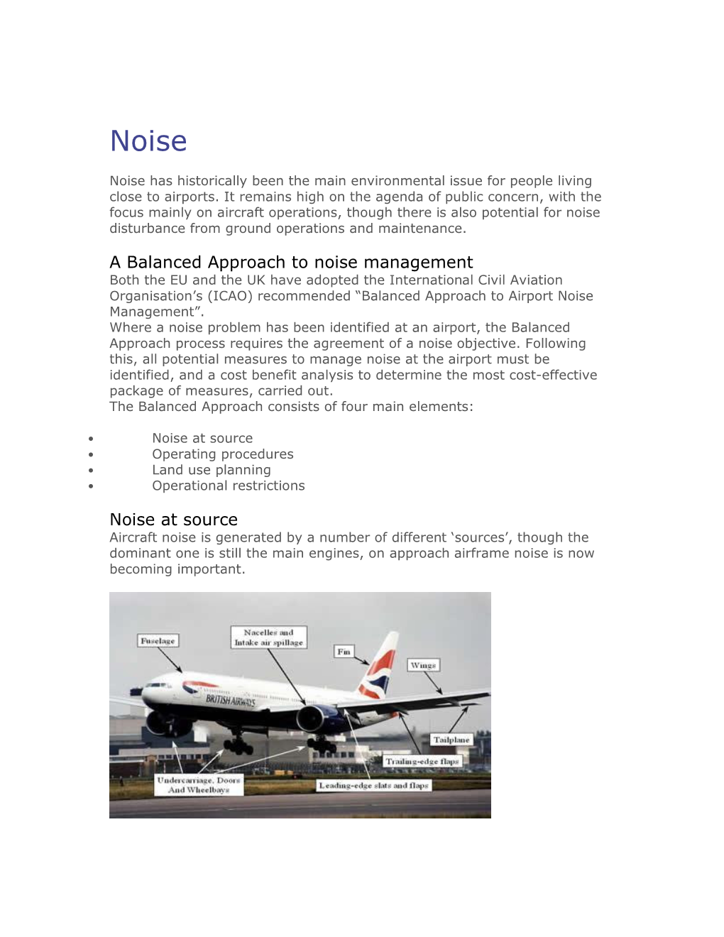 A Balanced Approach to Noise Management Noise at Source