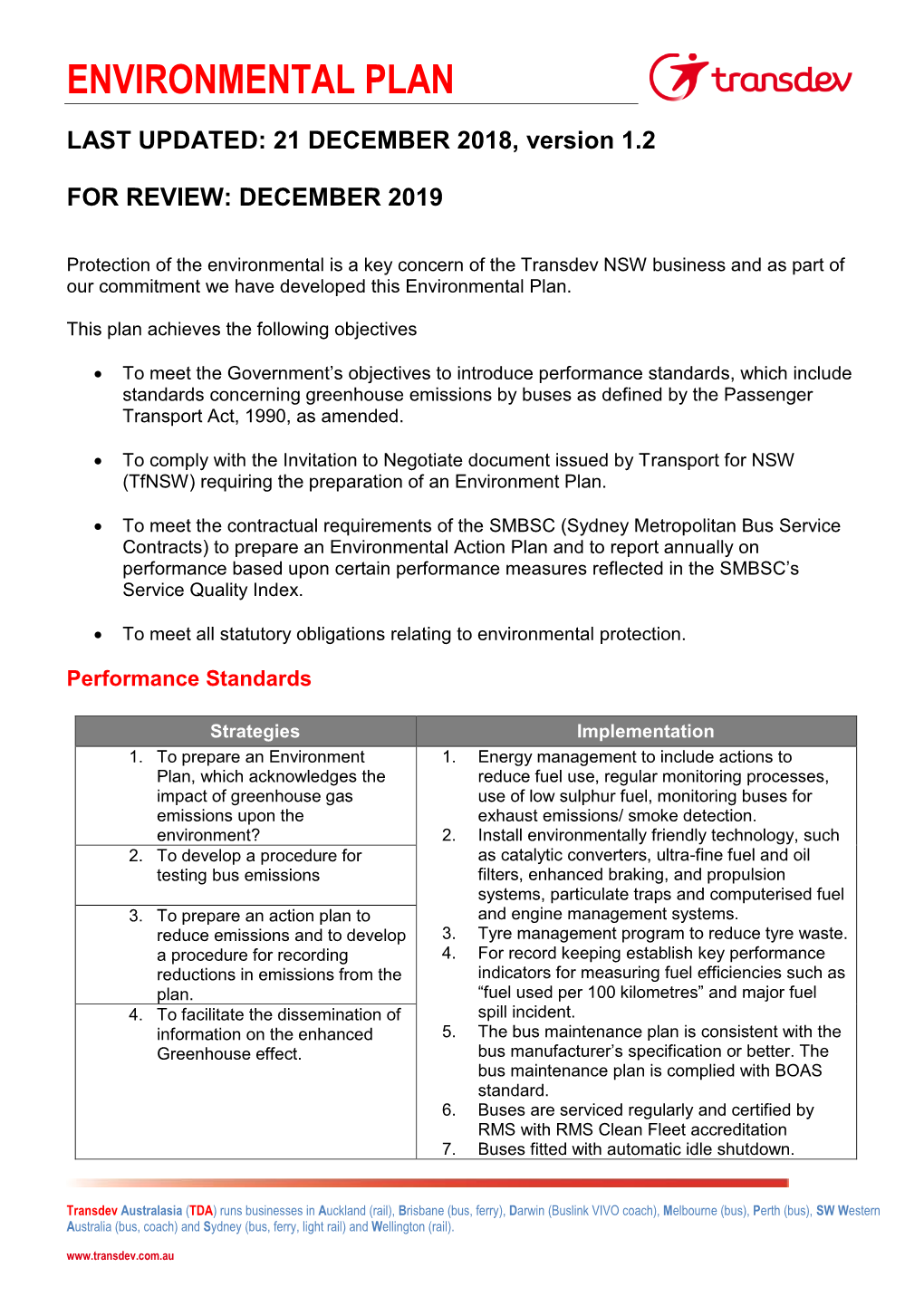 Environmental Plan