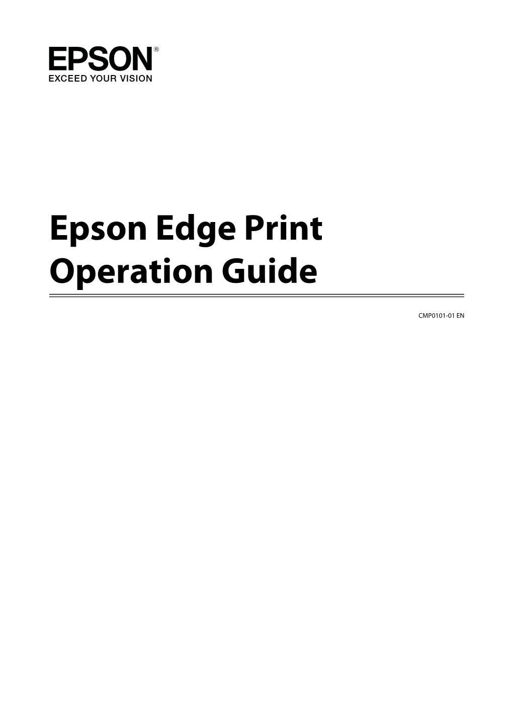 Epson Edge Print Operation Guide