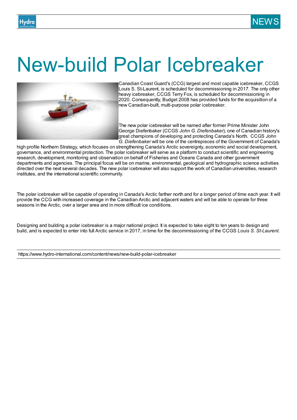 New-Build Polar Icebreaker