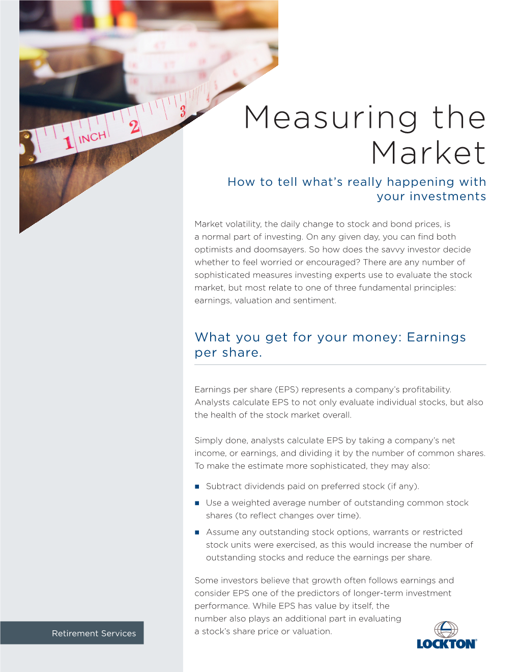 Measuring the Market How to Tell What’S Really Happening with Your Investments