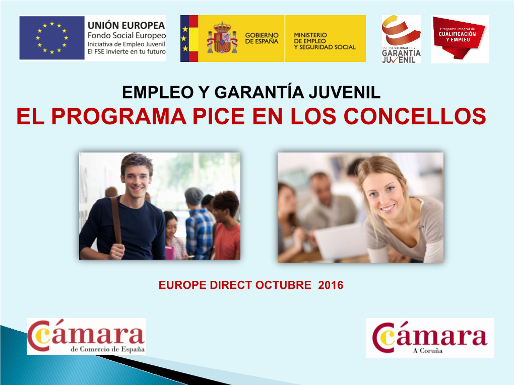 El Programa Pice En Los Concellos