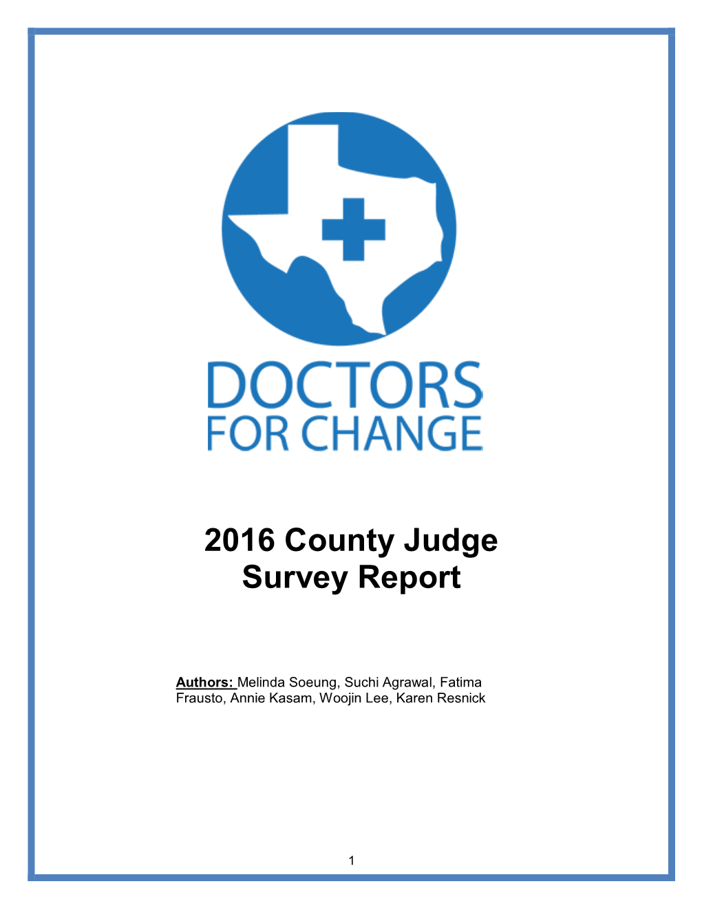 2016 County Judge Survey Report