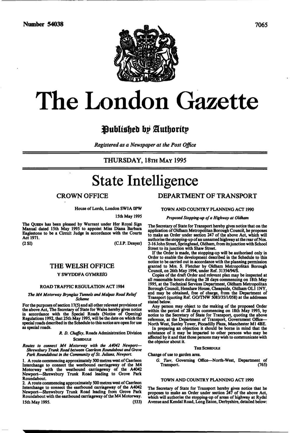 The London Gazette Bp Gjutjjorttp