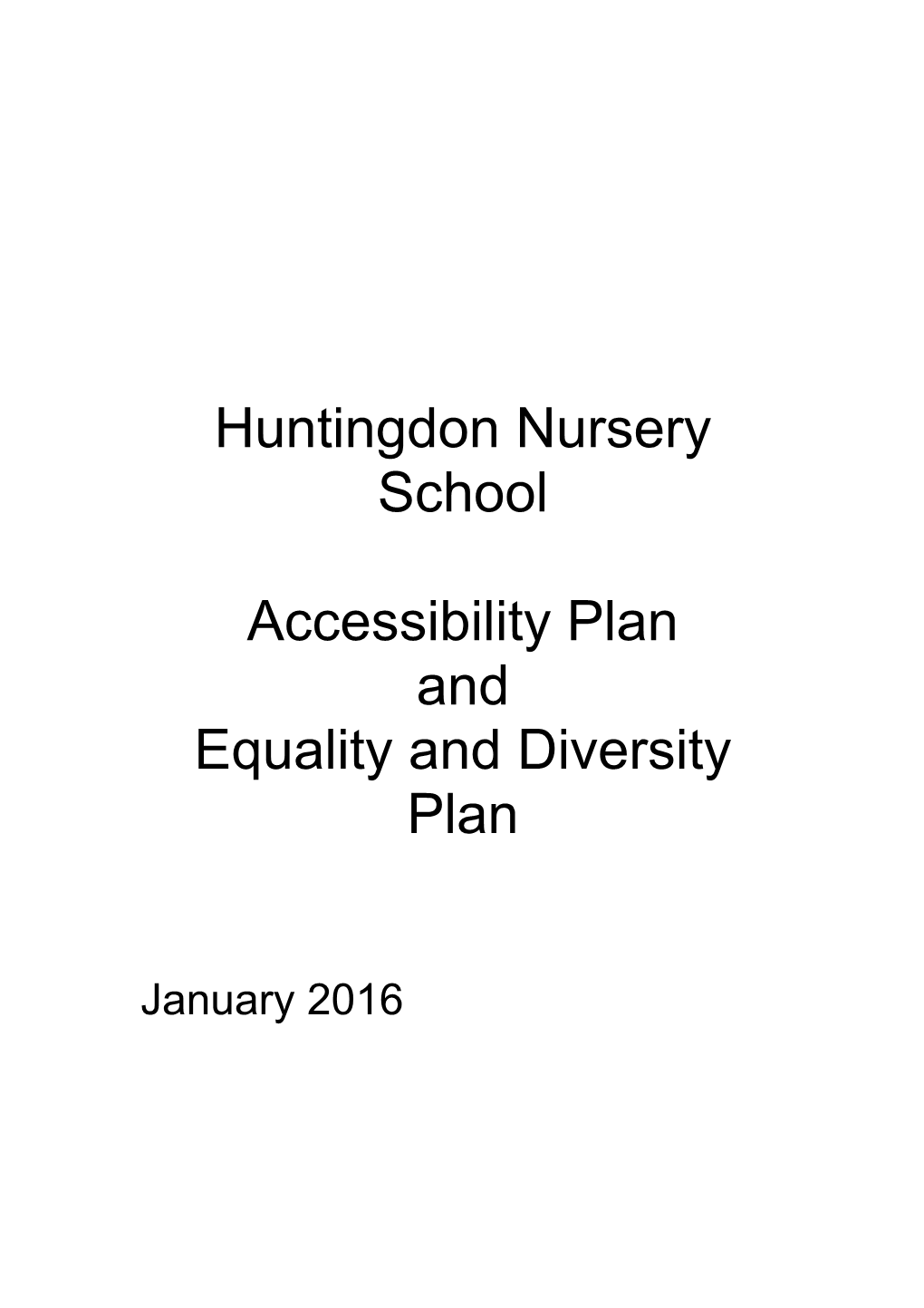 Huntingdon Nursery School