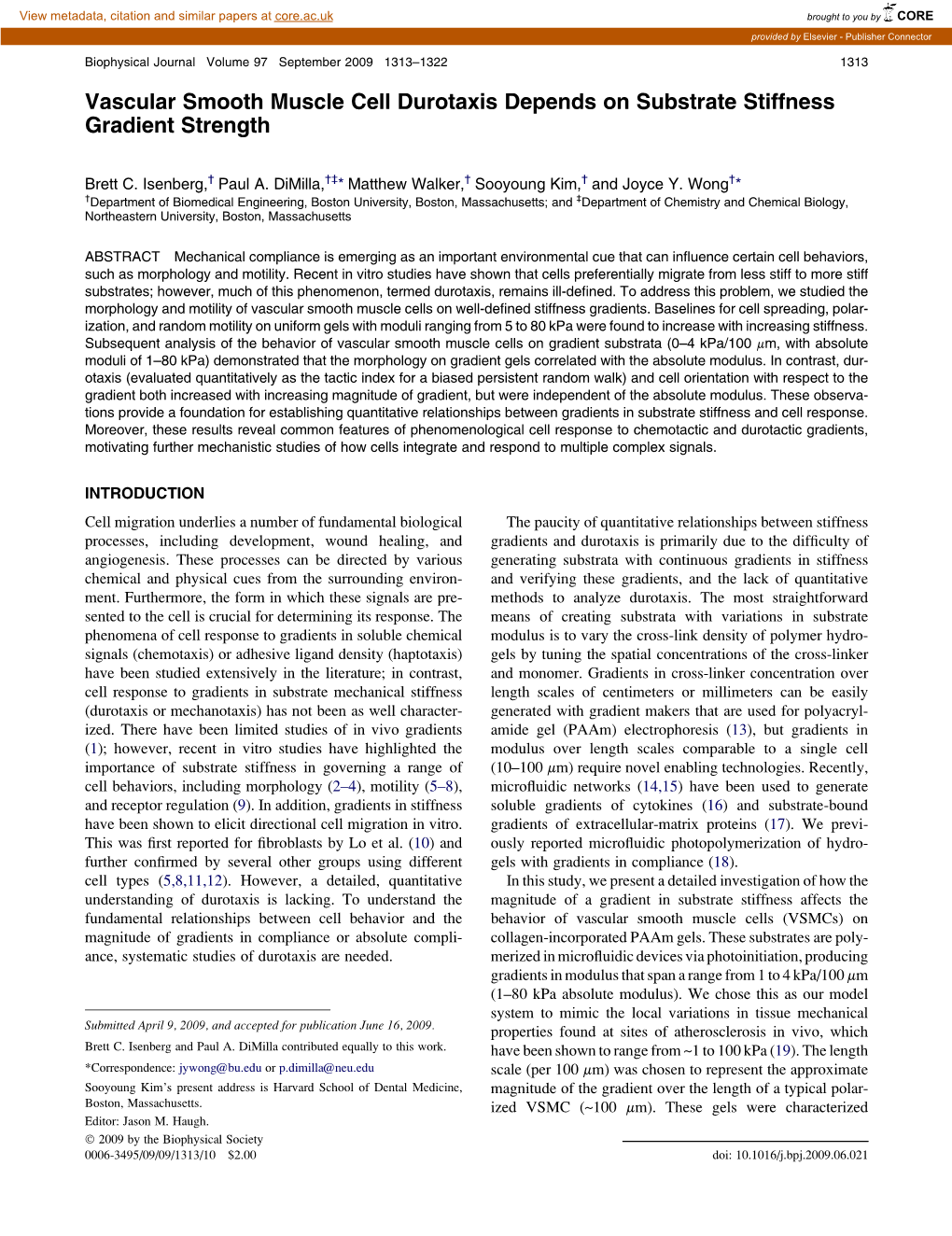 Vascular Smooth Muscle Cell Durotaxis Depends on Substrate Stiffness Gradient Strength