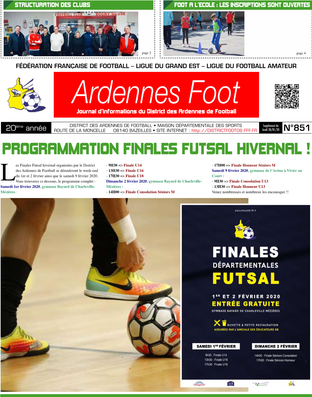 Ardennes Foot Journal D’Informations Du District Des Ardennes De Football