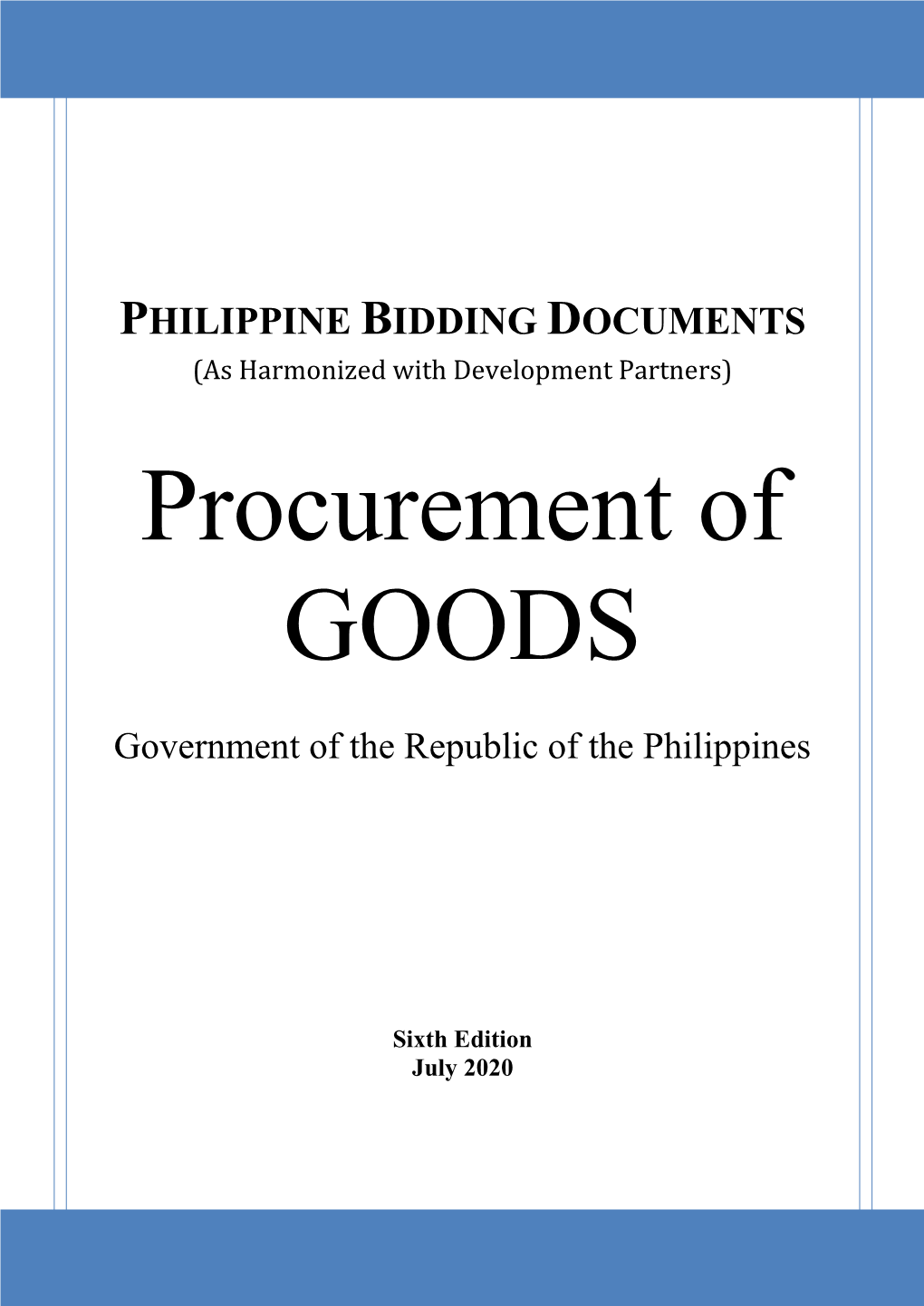 Procurement of GOODS