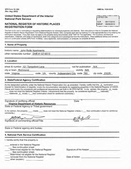 Nomination Form, “The Tuckahoe Apartments.” (14 June 2000)