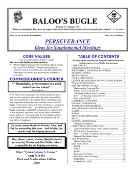 BALOO's BUGLE Volume 17, Number 10D "Make No Small Plans