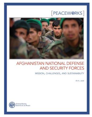 Afghanistan: National Defense and Security Forces