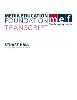Stuart Hall, Representation and the Media