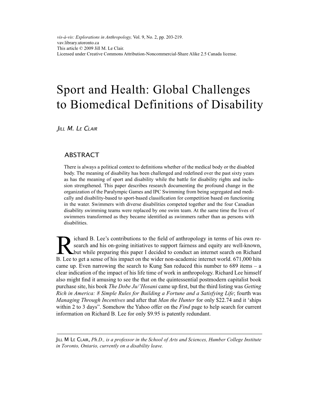 Global Challenges to Biomedical Definitions of Disability