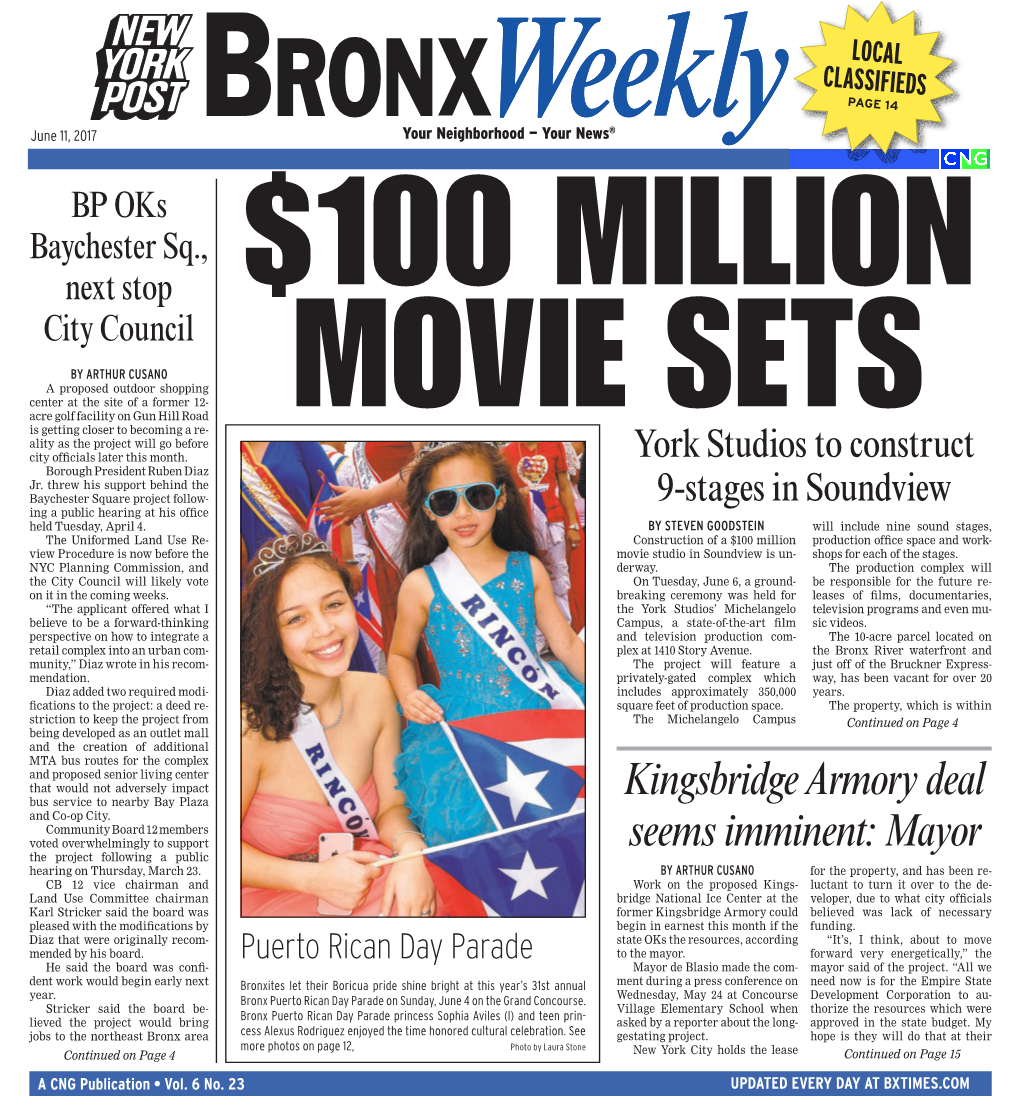 BRONX WEEKLY June 11, 2017 2 Sorin