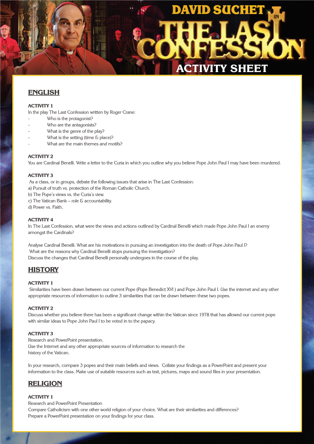 Activity Sheet