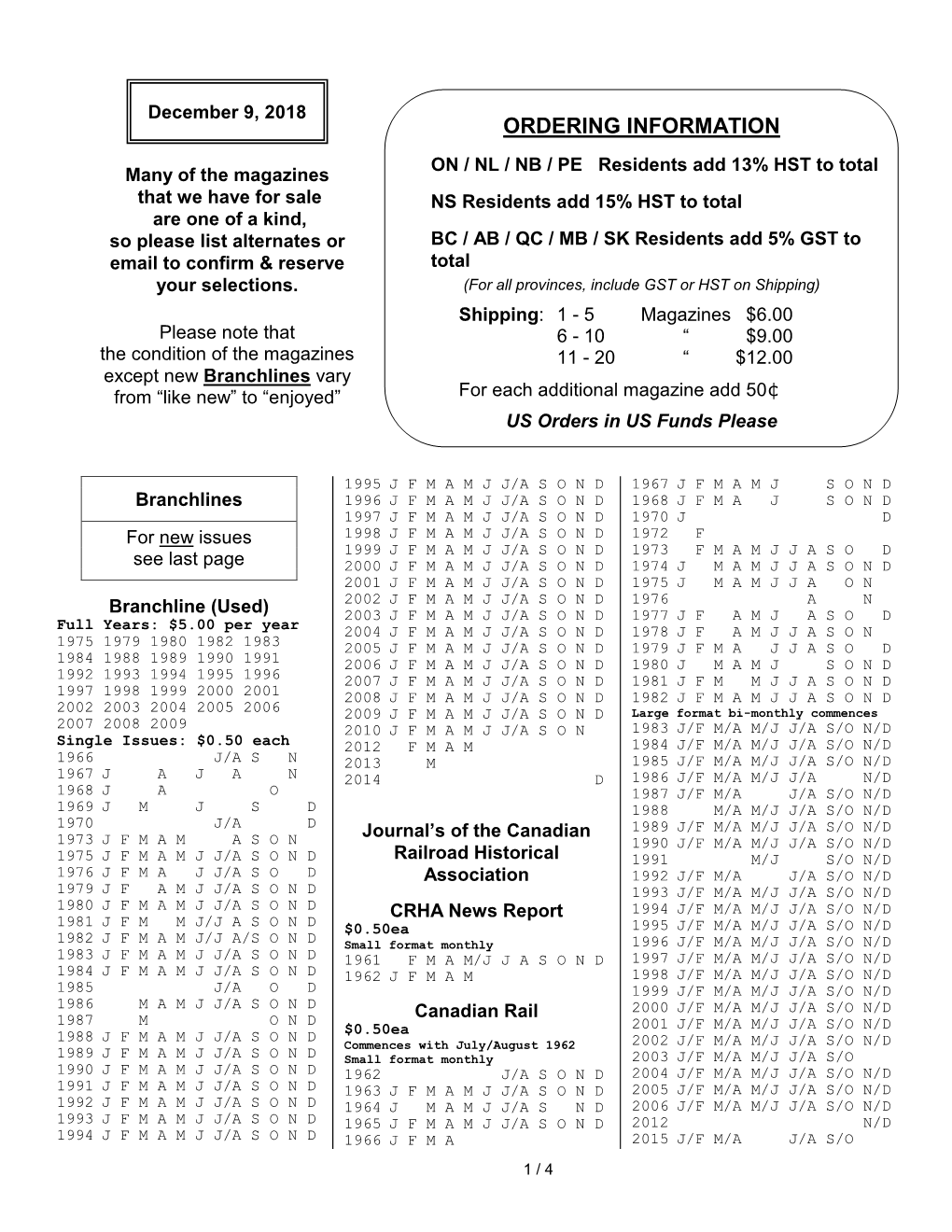 Ordering Information