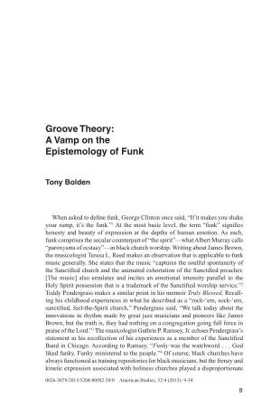 Groove Theory: a Vamp on the Epistemology of Funk