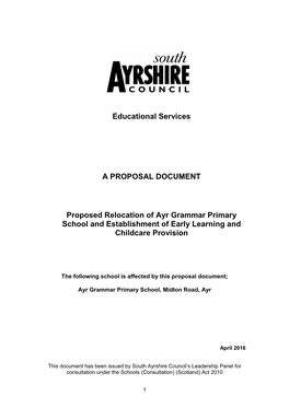 Educational Services a PROPOSAL
