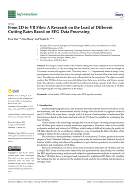 From 2D to VR Film: a Research on the Load of Different Cutting Rates Based on EEG Data Processing