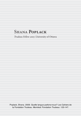 Shana Poplack
