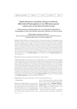 Depth Distribution and Habitat Utilization of Blennies (Blenniidae & Tripterygiidae) on Two Differently Exposed Coastal Areas on the Island of Lošinj, Croatia