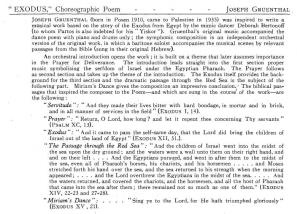 " EXODUS," Choreographic Poem Joseph GRUENTHAL