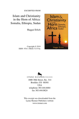 Islam and Christianity in the Horn of Africa: Somalia, Ethiopia, Sudan