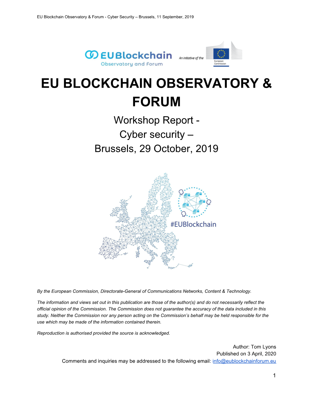 Cyber Security – Brussels, 11 September, 2019