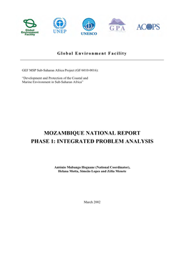 Mozambique National Report Phase 1: Integrated Problem Analysis