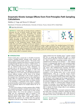 Enzymatic Kinetic Isotope Effects from First-Principles Path Sampling
