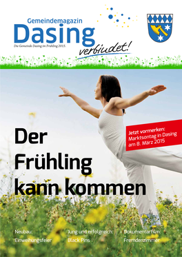 Gemeindemagazin Dasing, Frühling 2015