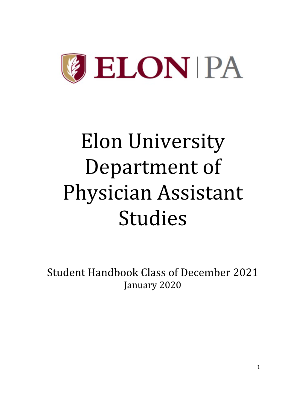 Elon University Department of Physician Assistant Studies