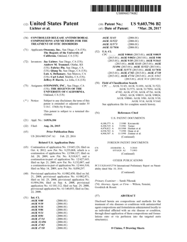 (12) United States Patent (10) Patent No.: US 9,603.796 B2 Lichter Et Al