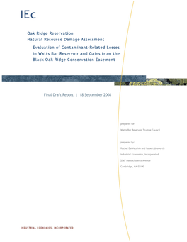 Oak Ridge Reservation Natural Resource Damage Assessment