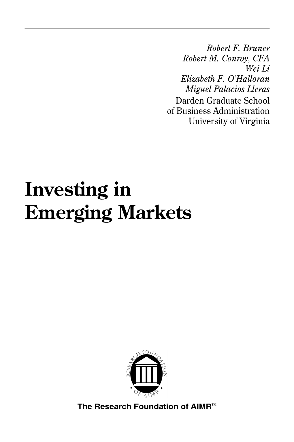 Investing in Emerging Markets