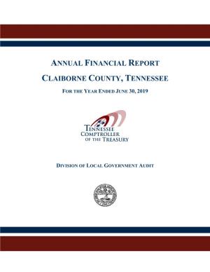 Claiborne County Annual Financial Report 2019