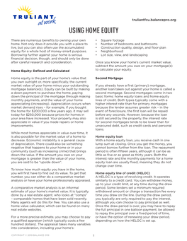 Using Home Equity