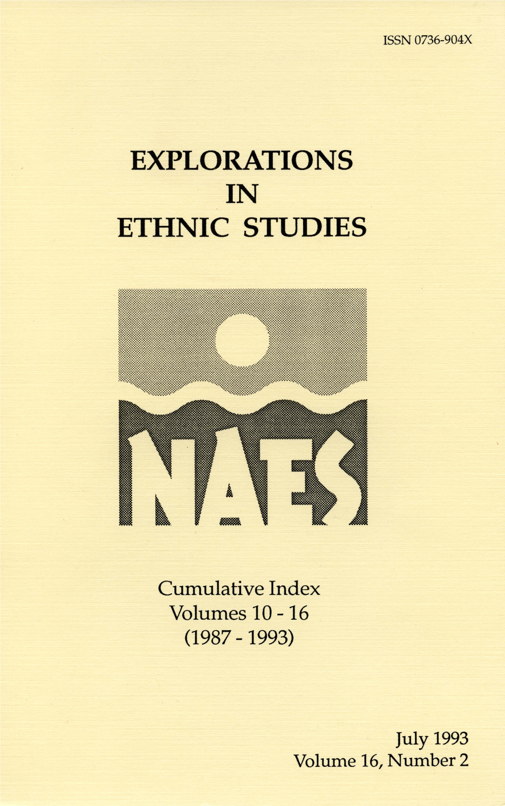 Explorations in Ethnic Studies