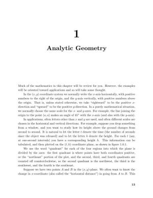 Chapter 1: Analytic Geometry