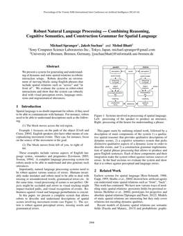 Combining Reasoning, Cognitive Semantics, and Construction Grammar for Spatial Language